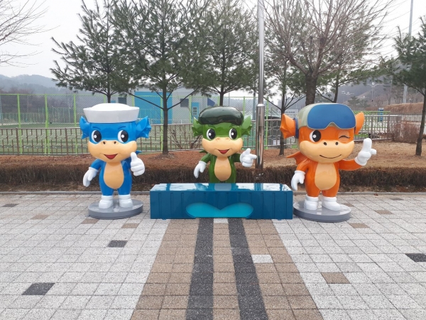 엑스포조형물 포토존 모습