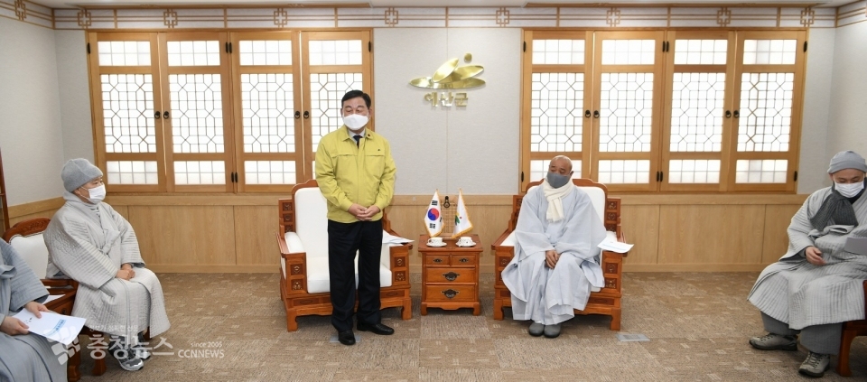 불교계 종교지도자와의 간담회 모습