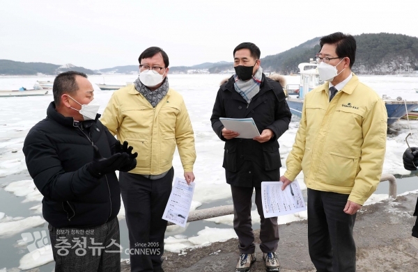 가로림만 방문한 양승조 지사