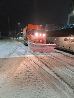 제설작업 실시 모습