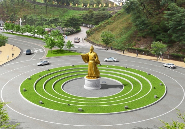 무령왕 동상 조감도