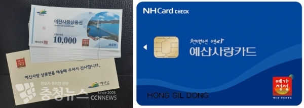 예산사랑상품권 지류형, 카드형