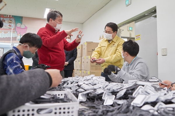 오세현 아산시장 꿈꾸는 나무 방문 모습