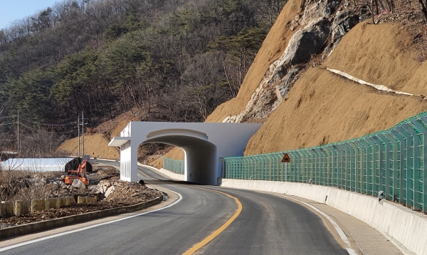 칠갑산 도립공원 접근성 강화사업 추진-새앙바위 앞 도로 개통