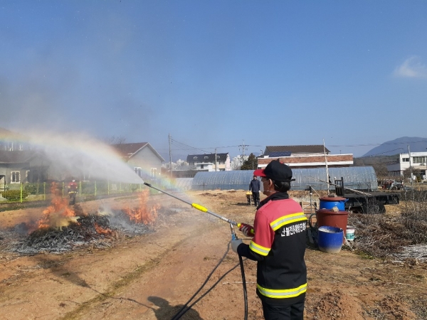지난 2020년도 산불예방활동(불법소각 진화)
