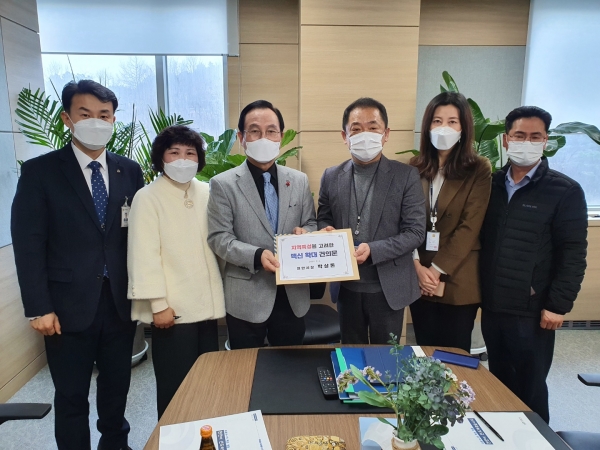 박상돈 시장, 질병관리청 백신 물량 지원 요청 방문