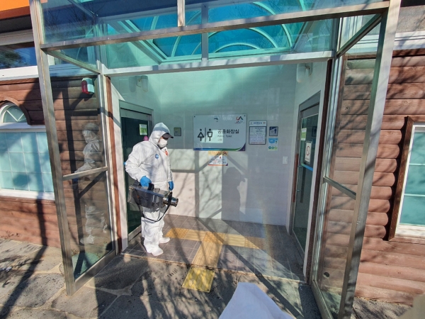 서산호수공원 LG베스트샵 사거리 공중화장실 방역