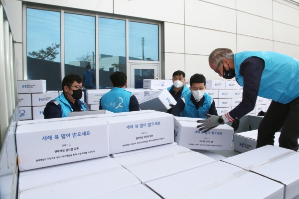 설 선물나눔 배송 모습