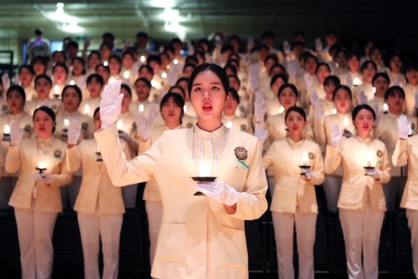 지난 2019년도 나이팅게일 선서식 모습