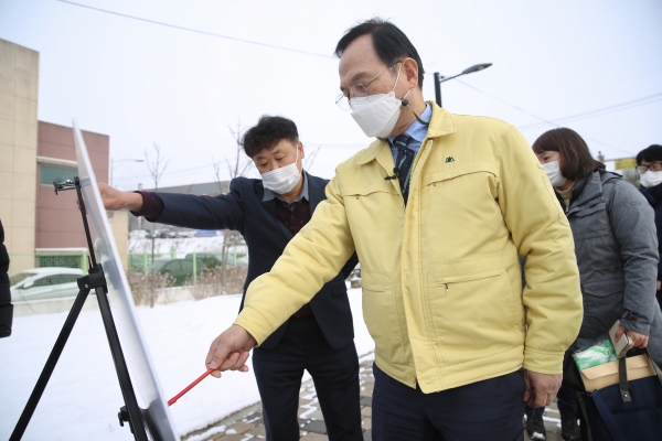 박상돈 시장 현장방문-(업성저수지 수변생태공원 조성사업 현장)