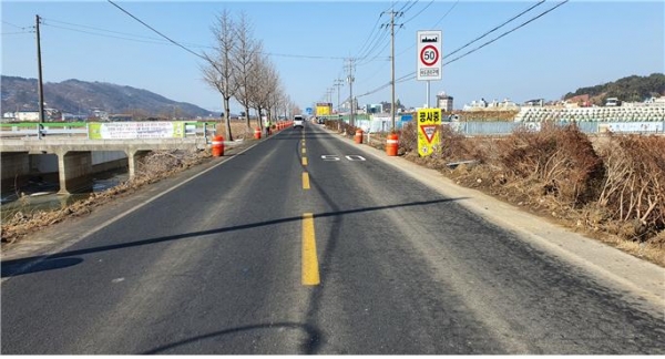 서천군 신청사 주변 외곽도로 확장공사 추진(현장사진)