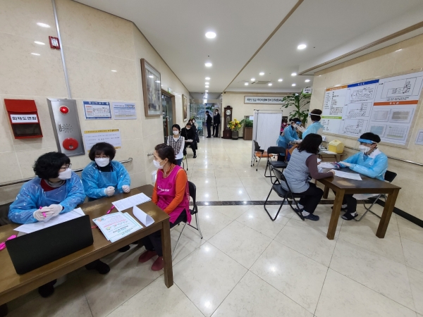 백신접종 현장 모습