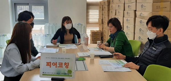 통합사례관리사가 전 읍·면·동을 대상으로 통합사례관리 동료 코칭을 하고 있다