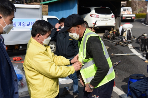 영농철 찾아가는 농기계 순회점검 모습