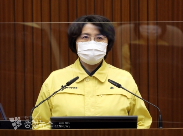 5분발언 하는 손현옥 세종시의회 의원