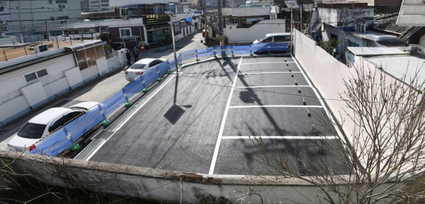 호동에 조성중인 공영주차장