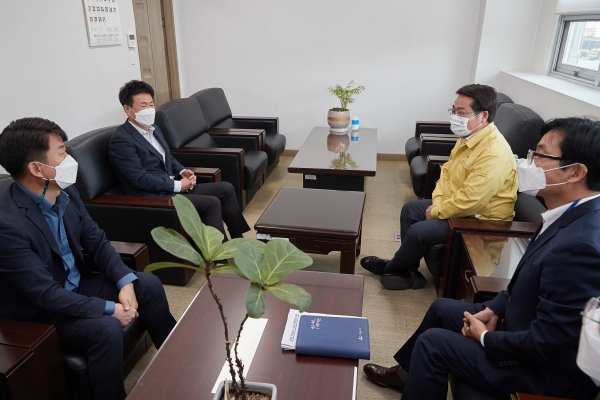 오세현 시장 아산시 학교급식지원센터 방문