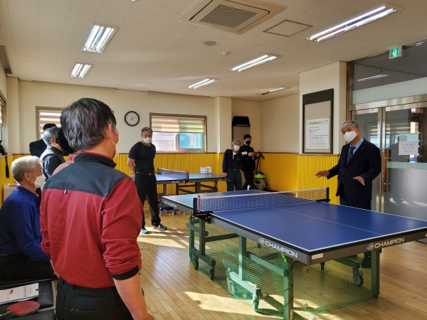 문정우 금산군수, 금산건강누리관 방문 모습