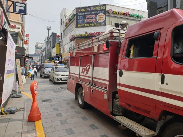 지난 26일 화재예방 캠페인을 펼치고 있다