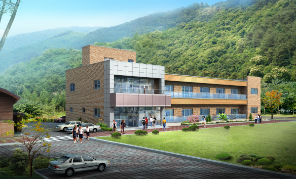 충남기후환경연수원 건물(탄소제로리빙동) 조감도