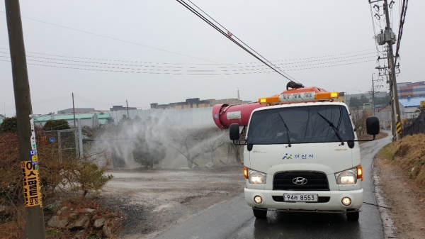 축산농가 주변 방역소독