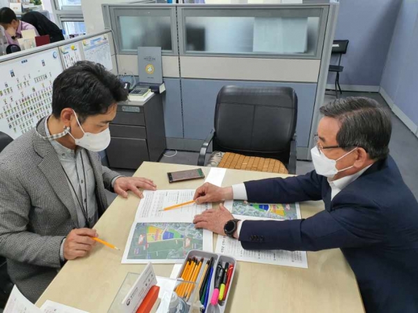 노박래 군수, 행정안전부 방문해 신청사 진입도로 확포장공사 등 4개 사업 특별교부세 요청
