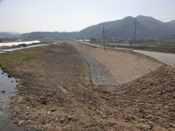 풍서천 사면부 시공현장