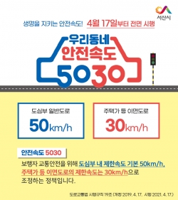 5030 안전속도 홍보 포스터