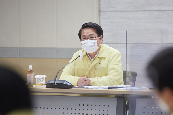 2022년 정부예산 확보 추진상황 점검 보고회 개최 모습