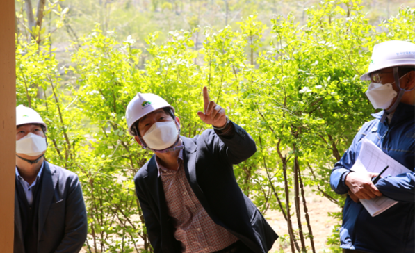 산림복지시설을 점검하는 한국산림복지진흥원 이창재 원장