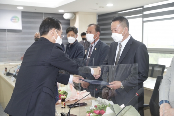 생활폐기물소각시설 주민지원협의체위원 위촉식 개최 모습