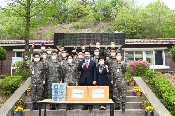 대전 중구의회, 군부대 격려 방문 모습.