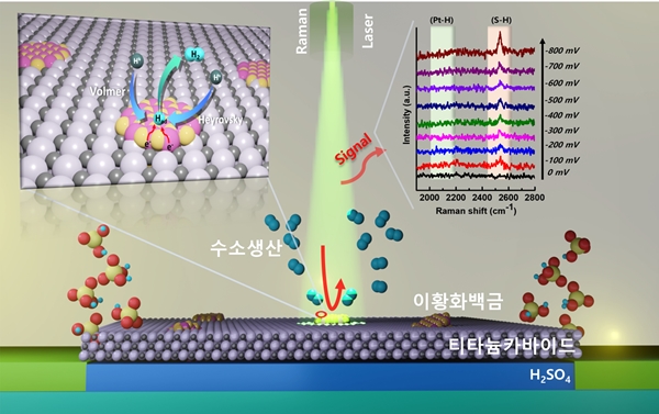 실시간 라만분광법 분석 기반 촉매활성점 및 수소발생메커니즘 규명