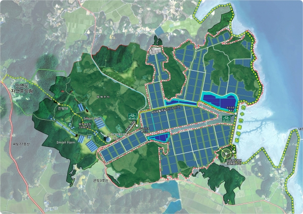 태안안면클린에너지(TACE) 태양광발전사업 조감도