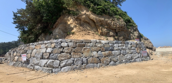 소원면 모항리 산19-1 일원 산지사방사업 모습