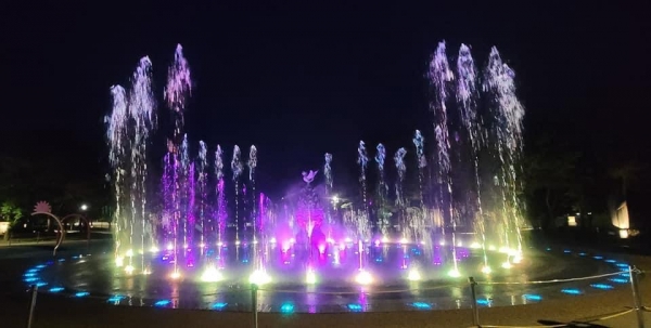 구드래 조각공원 음악분수 전경