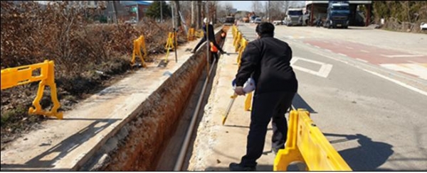 신평면 하수관로 정비공사 현장 사진