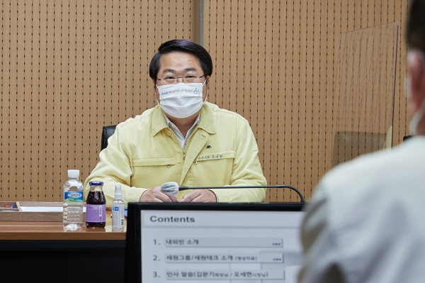 오세현 시장 간담회 참여 모습