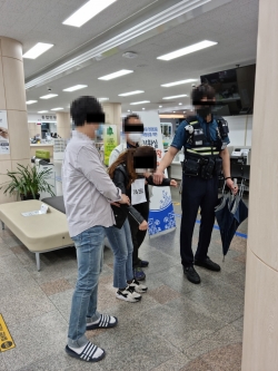 특이민원 대비 모의훈련 실시 장면