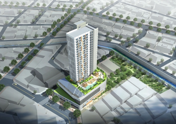 온양2촉진구역(싸전지구) 도시개발사업 행복주택 조감도