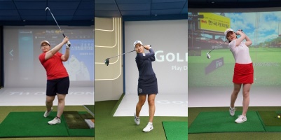 (왼쪽부터) 정선아, 박단유, 한지민 선수 모습