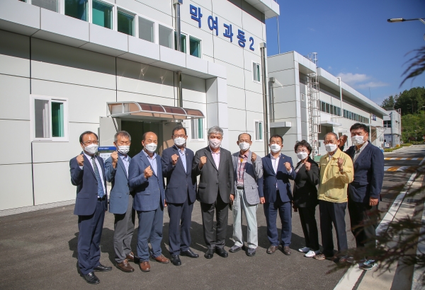 문정우 금산군수 금산정수장 방문 모습