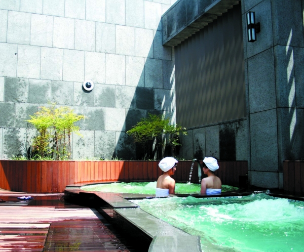 온양온천 야외온천욕