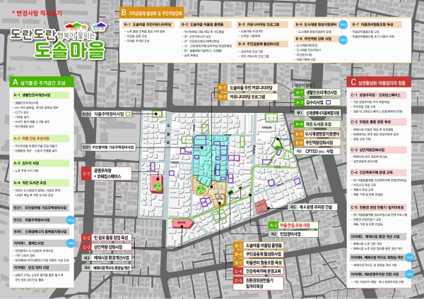 도마2동 도시재생활성화계획 변경 구상도