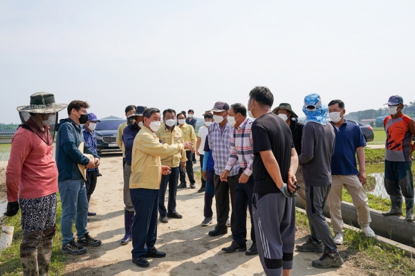 서천군수, 서래야 유기농쌀 모내기 현장방문