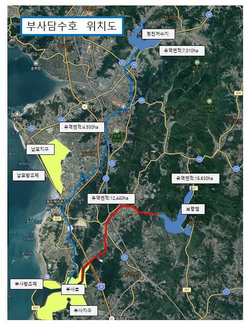 부사담수호 위치도