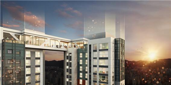 대전역 대라수 어썸브릿지 단지를 연결하는 스카이 브릿지는 지역의 랜드마크로 자리매김할 전망이다.