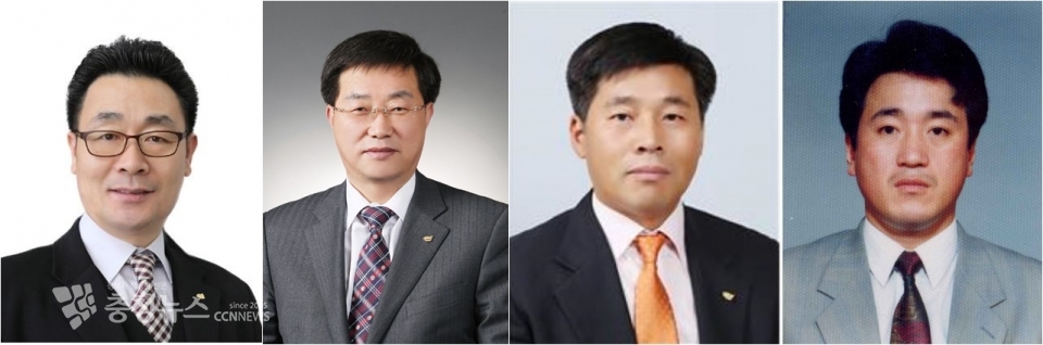 남도현 교육협력관, 김대영 도의회사무처 수석전문위원, 염순택 교육연수원 총무부장, 김초년 안전수련원장