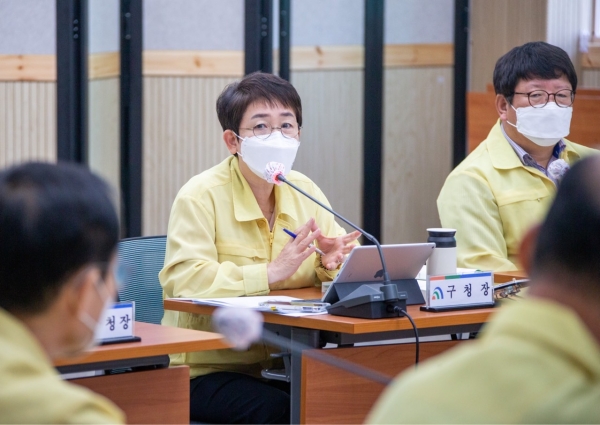 민선7기 지난 3년의 성과를 돌아보고, 현안사업의 속도감 있는 추진을 위한 보고회 개최 모습