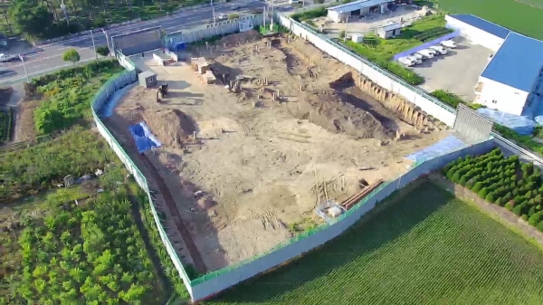 청양지역 공공임대 아파트 건설사업 원활-고령자복지주택 기초공사